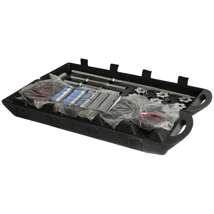 Set gantere si bara 50 kg YORK Black Cast Iron Barbell/Dumbbell Spinlock Set in PVC case photo 4