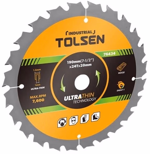 Disc circular pentru lemn 190x20mm 40T Tolsen 