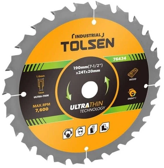 Disc circular pentru lemn 190x20mm 40T Tolsen