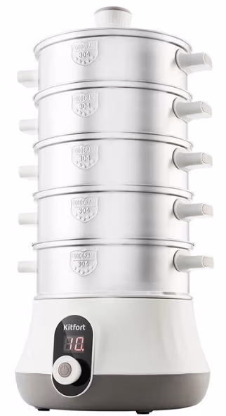 Aparat de fiert cu aburi Kitfort KT2035, 1 l, 600 W, Inox 