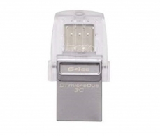 64GB USB3.1 Kingston DataTraveler MicroDuo 3C, Ultra-small, USB-C OTG + USB-A, (Read 100 MByte/s, Write 15 MByte/s) thumbnav 1