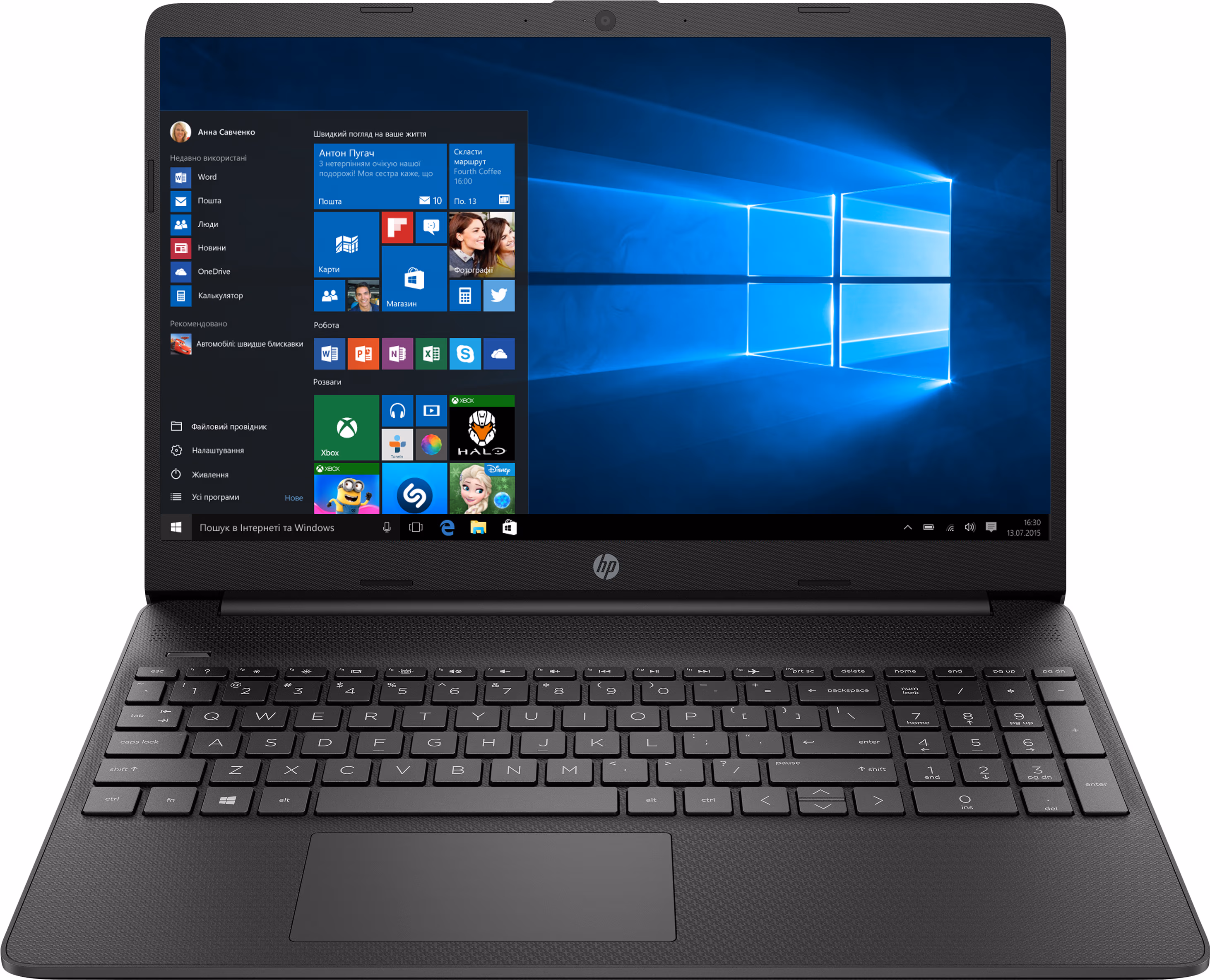 HP Laptop 15s Jet Black, 15.6" IPS FHD 250 nits (AMD Ryzen 7 5700U, 8xCore, 1.8-4.3 GHz, 8GB (1x8) DDR4 RAM, 512GB PCIe NVMe SSD, AMD Radeon Graphics, no ODD, CR, WiFi-AC/BT5.0, Type-C, 3cell, 720p HD Webcam, Ru, FreeDOS, 2.07kg) 