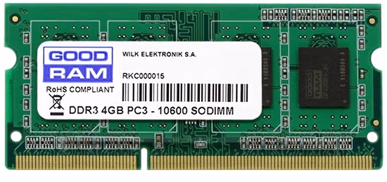 4GB DDR3-1333 SODIMM GOODRAM, PC10600, CL9, 512x8, 1.5V