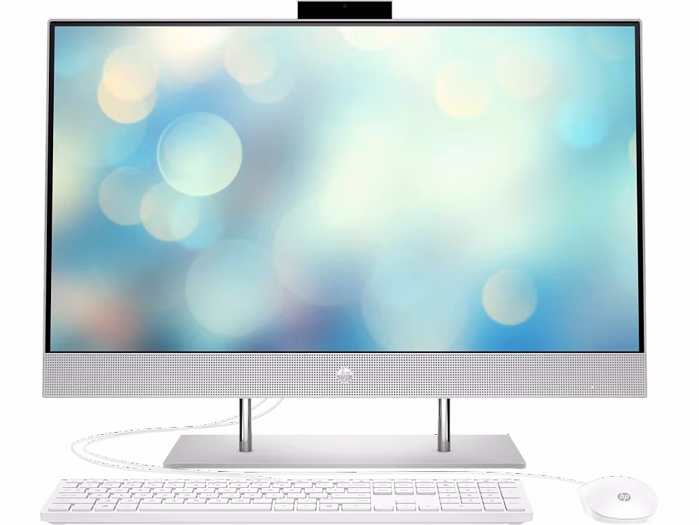 All-in-One PC - 23.8" HP AiO 24-dp1008ur 23.8" FHD IPS TOUCH AG, Intel Core i5-1135G7, 1x16GB (2 slots) DDR4, 512GB M.2 PCIe NVMe SSD, Intel® Iris Xe Graphics, CR, HD Cam, WiFi ac 1x1 + BT5, HDMI, LAN, Wired USB KB & USB mouse, Windows 10 SL, Natural Silv 