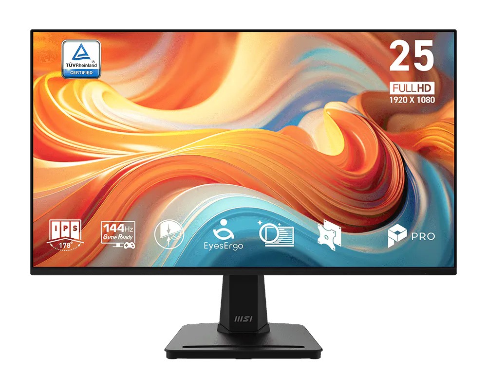 24.5” Monitor MSI PRO MP251 E14L/ 1ms/ 144Hz/ Black photo 1