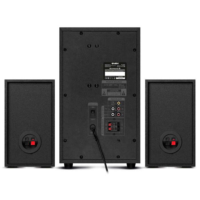 Колонки 2.1 SVEN MS-2250 / 80W RMS / Bluetooth / FM-tuner / USB / SD card / Black photo 3