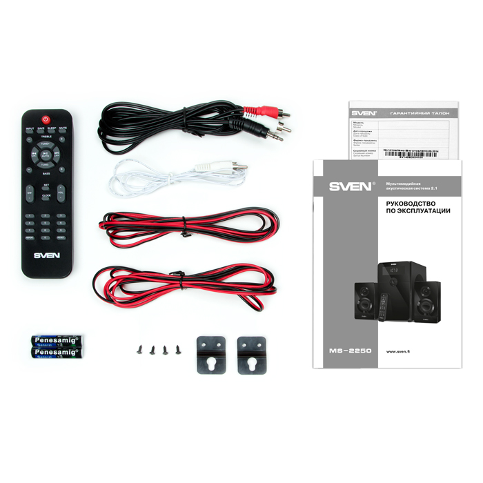 Колонки 2.1 SVEN MS-2250 / 80W RMS / Bluetooth / FM-tuner / USB / SD card / Black photo 4