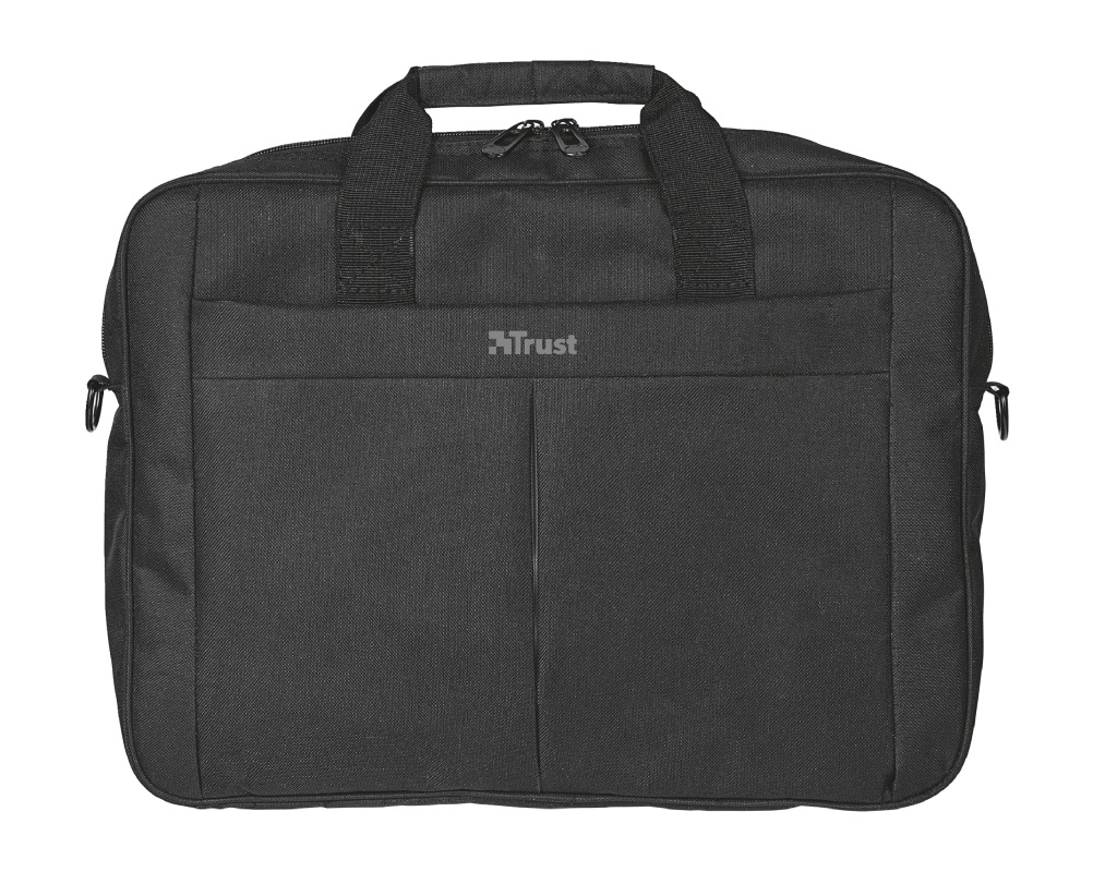 Trust NB bag 16” Primo Carry, large main compartment (385 x 315 mm) to fit most laptops with screens up to 16”, Zippered front compartment for charger, smartphone, wallet etc, Black photo 1
