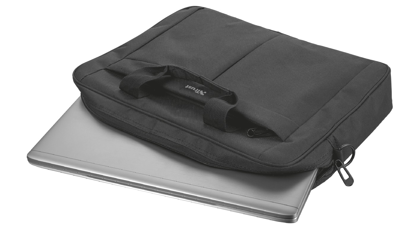 Trust NB bag 16” Primo Carry, large main compartment (385 x 315 mm) to fit most laptops with screens up to 16”, Zippered front compartment for charger, smartphone, wallet etc, Black photo 4