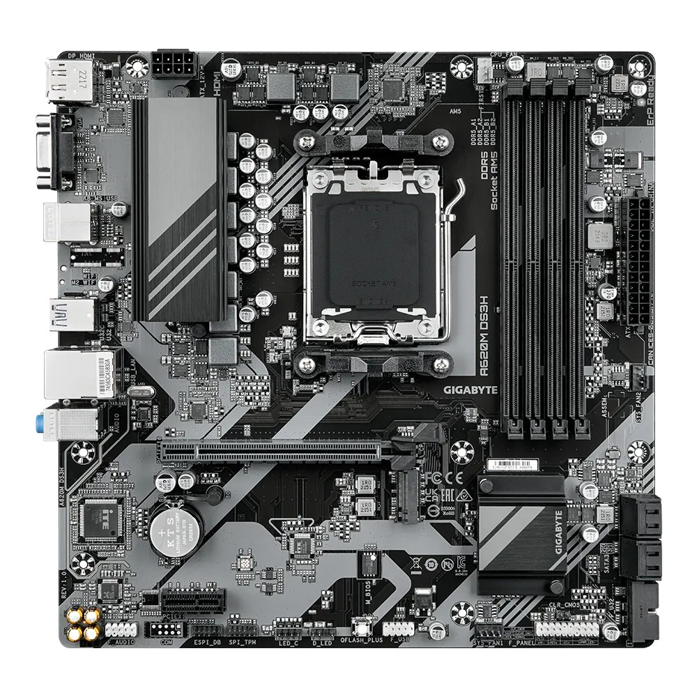 Материнская плата GIGABYTE A620M DS3H / AM5 / A620 / DDR5 / mATX photo 2