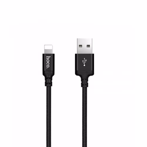 Кабель USB на Lightning HOCO  “X14 Times speed” / 1m / PVC / up to 2.0A / Black 