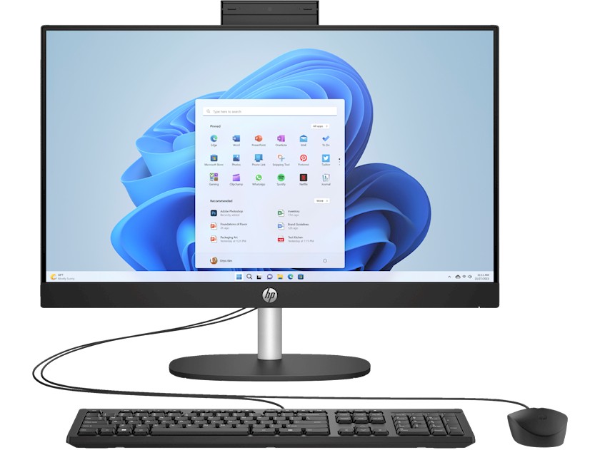 Моноблок 27.0” HP 27-cr0011ci / AMD Ryzen 5 7520U / 16GB / 512GB SSD / Jet Black photo 1