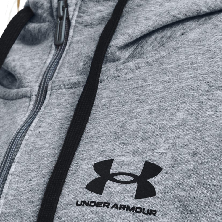Hanorac Under Armour RIVAL FLEECE FZ HOODIE L Gri Femei photo 4