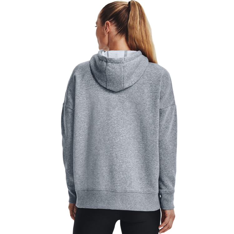 Hanorac Under Armour RIVAL FLEECE FZ HOODIE L Gri Femei photo 5