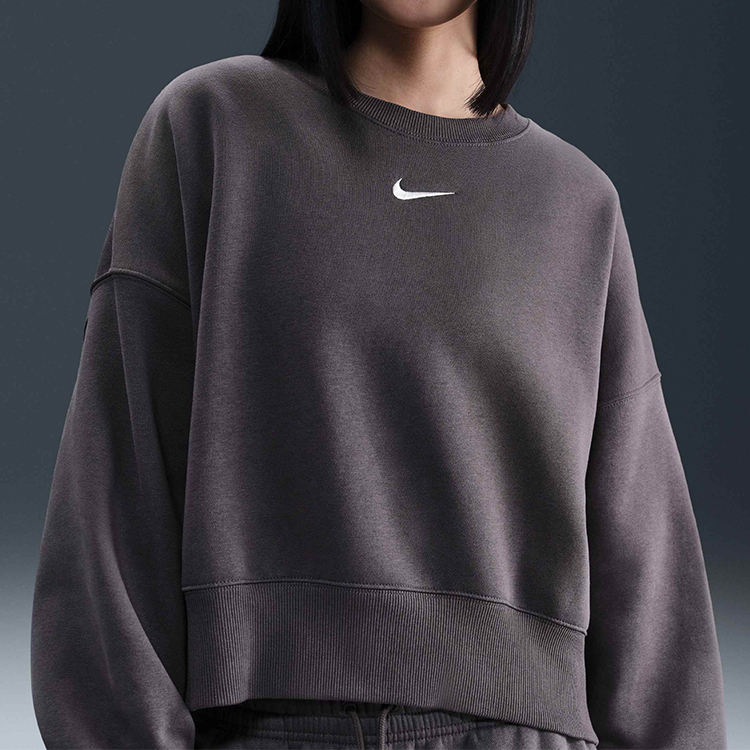 Толстовка Nike W NSW STYLE FLC CREW OOS XL Серый Женский photo 2