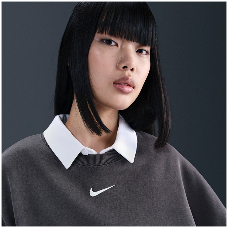 Толстовка Nike W NSW STYLE FLC CREW OOS XL Серый Женский photo 3