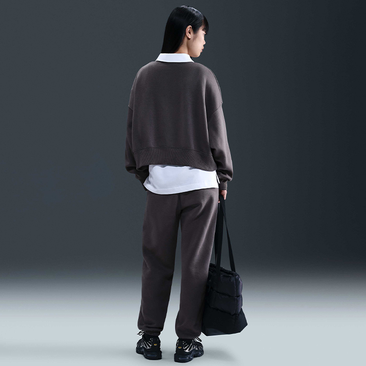 Толстовка Nike W NSW STYLE FLC CREW OOS XL Серый Женский photo 4