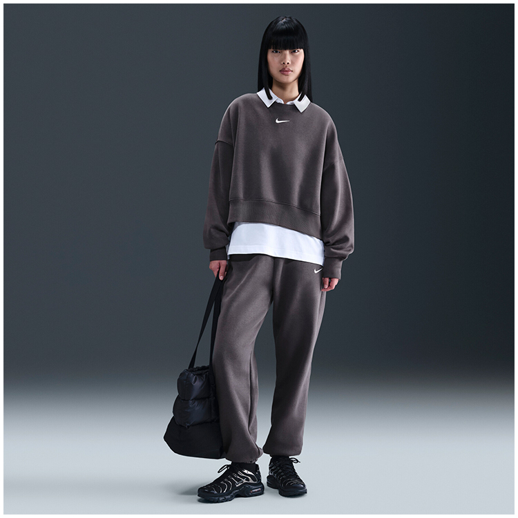 Толстовка Nike W NSW STYLE FLC CREW OOS XL Серый Женский photo 7