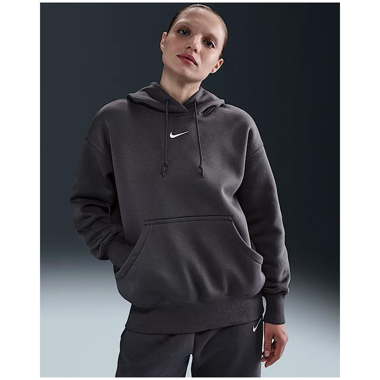 Jacheta Nike W NSW STYLE FLC PO HOODIE OS XL Gri Femei photo 2