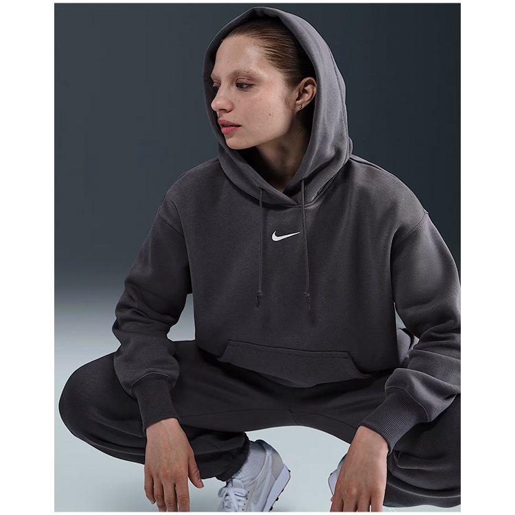 Jacheta Nike W NSW STYLE FLC PO HOODIE OS XL Gri Femei photo 5