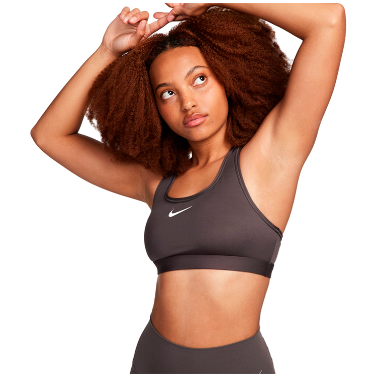 Bra sportive Nike W NK SWSH MED SPT BRA XS Gri Femei photo 4