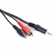 Audio cable 3.5mm-RCA - 5m - Cablexpert CCA-458-5M, 3.5 mm stereo to RCA plug cable, 5 m,  3.5mm stereo plug to 2x RCA plugs