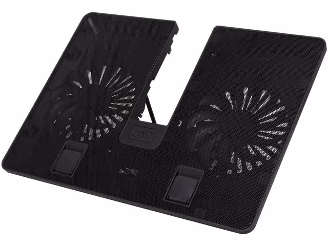 DEEPCOOL "U-PAL", Notebook Cooling Pad up to 15.6", 2 fan - 140mm, 1000rpm, <26dBA, 92.2CFM, 6 viewing Angles Adjustable, U Shape Design, USB 3.0 pass-through connector, Black 