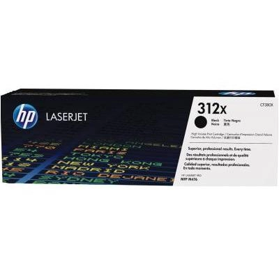 HP 312X (CF380X) High Yield Black Original LaserJet Toner Cartridge (up to 4400 pages), for  HP LaserJet Pro M476 Series