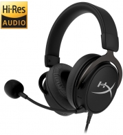 Bluetooth + Wired headset HyperX Cloud MIX, Black, Built-in mic and a detachable mic, Frequency response: 10Hz–40,000 Hz, Dual Chamber Drivers, BT4.2 + Detachable 3.5 jack (1.3m) braided cable + PC extension cable (2m), Pure Hi-Fi capable thumbnav 1