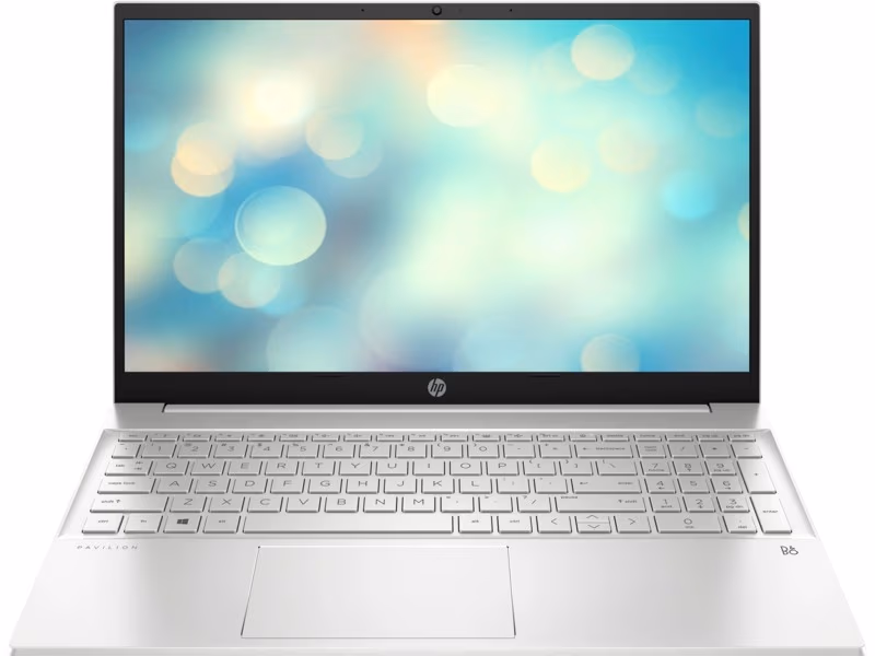 HP Pavilion 15 Natural Silver, 15.6" FHD IPS 250 nits (AMD Ryzen 3 5300U 4xCore 2.6-3.8 GHz, 8GB (1x8) DDR4 RAM, 256GB PCIe NVMe SSD, AMD Radeon Graphics, no ODD, CR, WiFi-AC 6 AX/BT5.2, HDMI, DP, USB Type-C, 3cell, 720p HD Webcam, Backlit KB, Ru, Free DO 