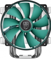 DEEPCOOL Cooler "LUCIFER V2", Socket 775/1150/1151/20XX &AM4/AM3+/AM3/AM2+/AM2/FM2+, up to 130W, fan: 140х140х26mm, PWM fan with min.300RPM for extreme silence, 300~1400rpm, 12.6~31.1dBA, 81.33CFM, 4 pin, Hydro Bearing, Full-copper base, 6 heatpipes thumbnav 1