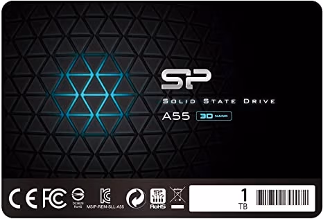 2.5” SSD 1.0TB  Silicon Power  Ace A55, SATAIII, SeqReads: 500 MB/s, SeqWrites: 450 MB/s, MTBF 1.5mln, SLC Cache technology, BBM, SP Toolbox, 7mm, 3D NAND TLC