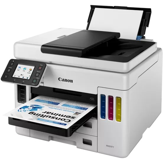 MFD CISS Canon MAXIFY GX7040 / Fax / Duplex /  D-ADF / Wi-Fi / RJ45 / 2 tray / White photo 5