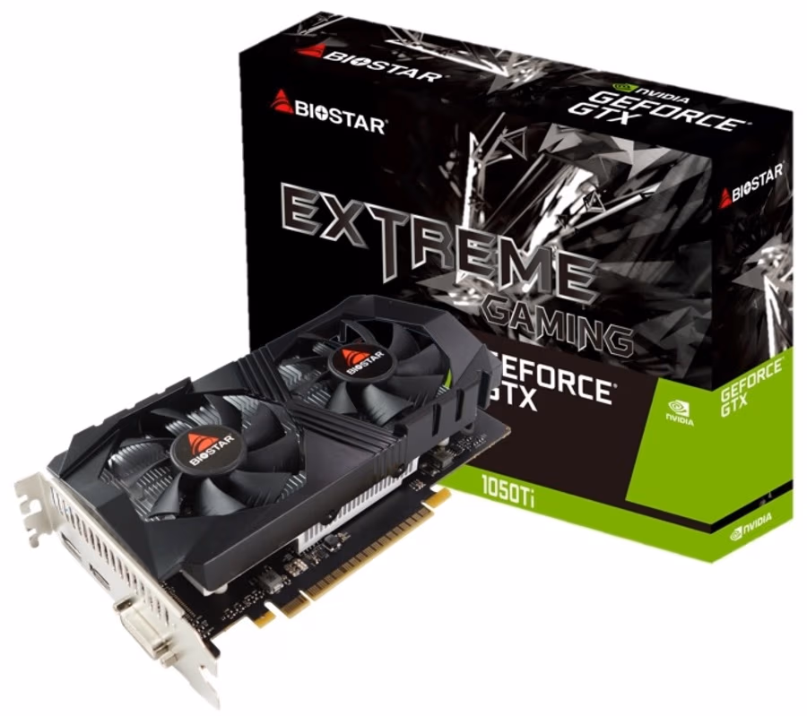Видеокарта BIOSTAR GeForce GT 1050 Ti / 4GB / GDDR5 / 128Bit