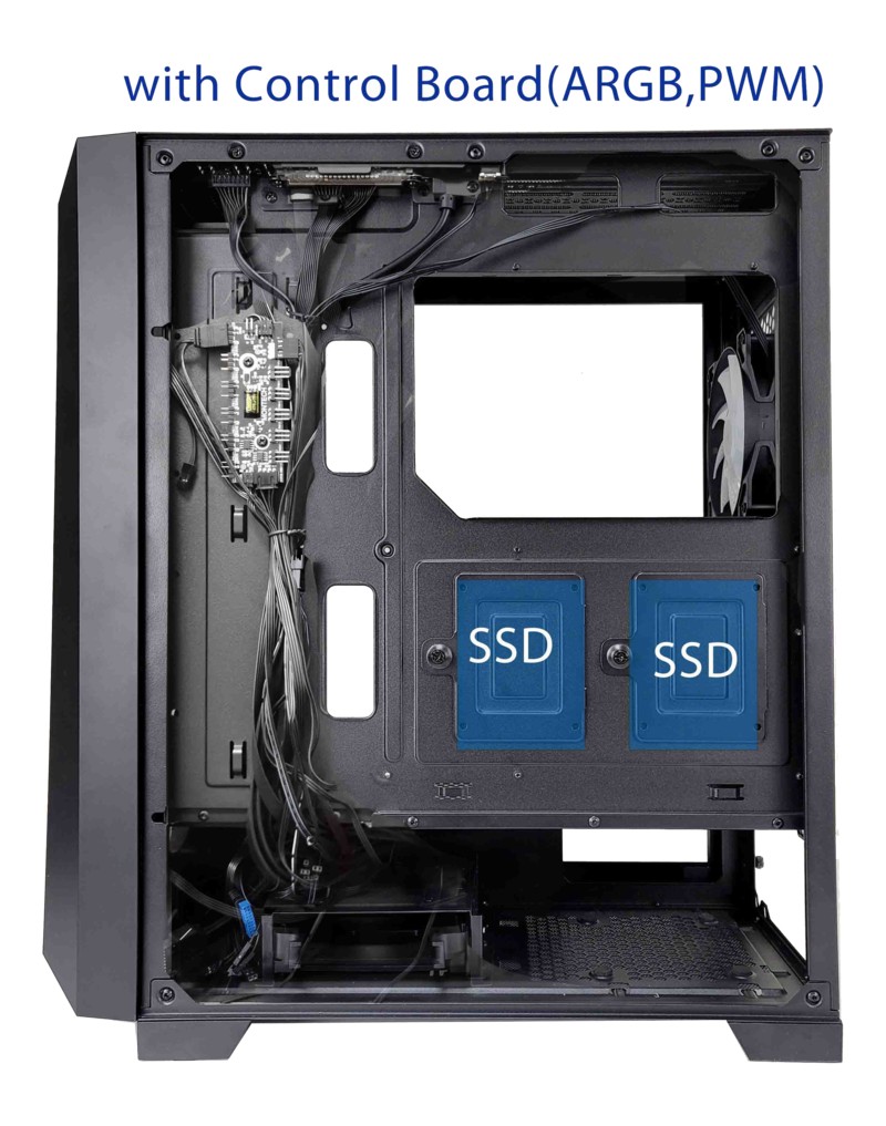 Корпус XILENCE Xilent Breeze XG131 / w/oPSU / Side panel / 3x ARGB 120mm + 1x120mm / ATX / Black photo 6