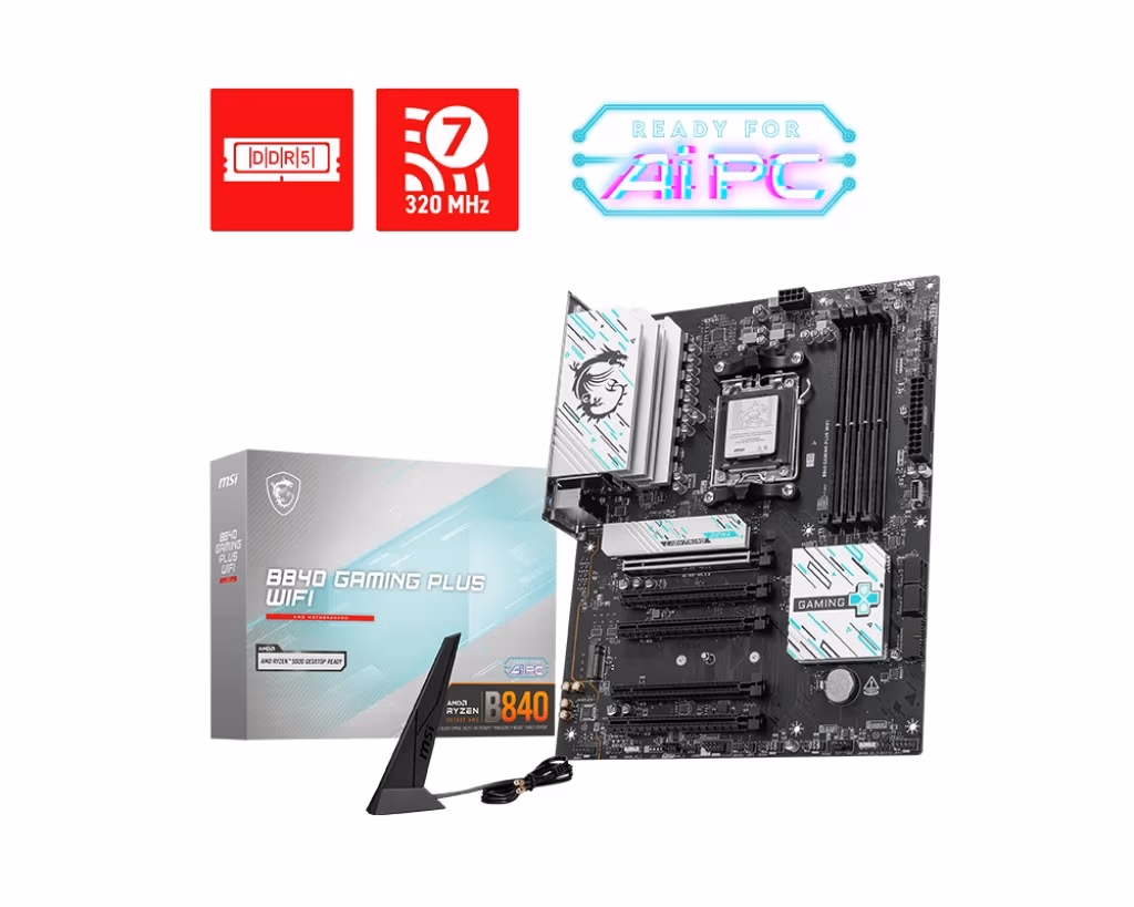 Материнская плата MSI B840 GAMING PLUS WIFI / AM5 / B840 / DDR5 / ATX 