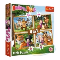Trefl-Puzzle 4in1 Masha in the forest