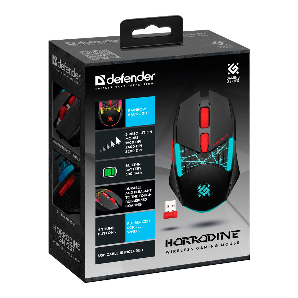 Mouse fara fir Defender Horrodine GM-237 Negru photo 6