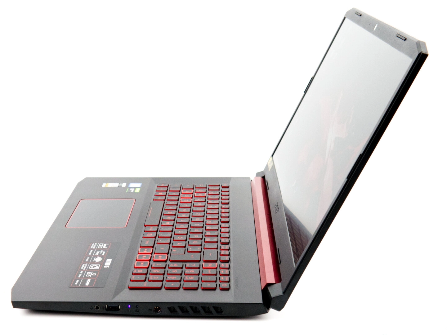 Laptop Acer Nitro AN517-51-7037, Core i7, 16 GB, DOS, Negru cu rosu