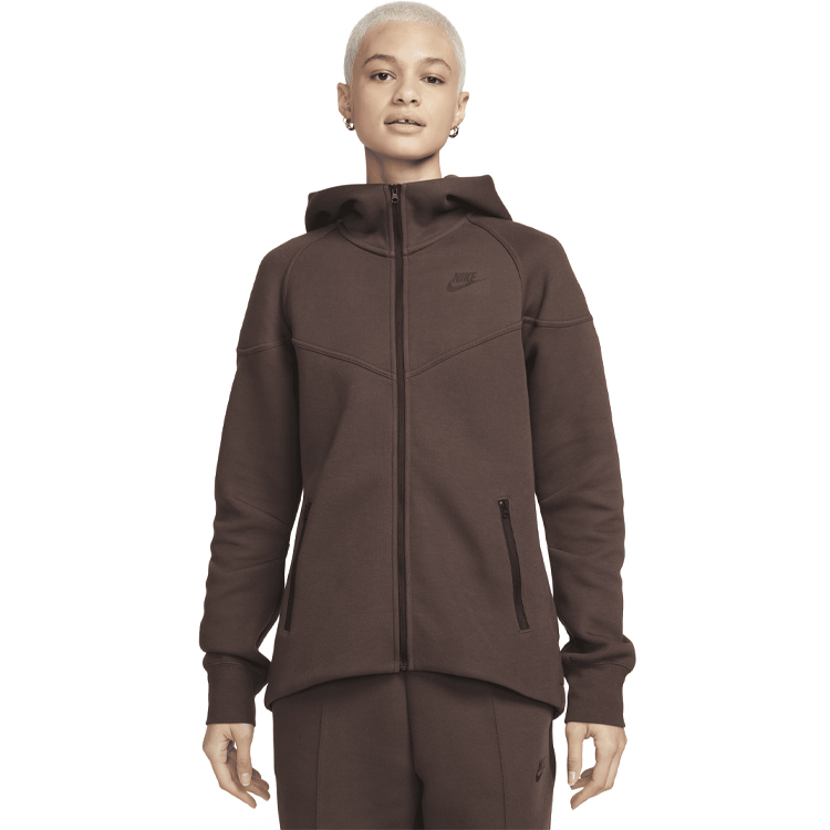 Hanorac Nike W NSW TCH FLC WR FZ HDY XS Maro Femei photo 1