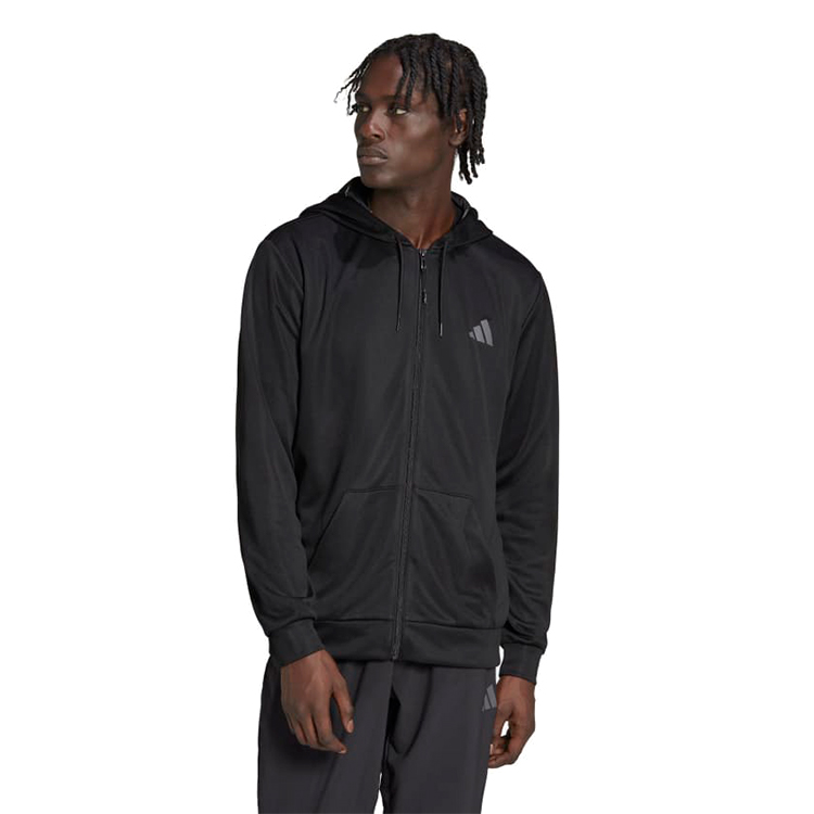 Hanorac pt bărbați Adidas TR-ES+ BL FZ JA 2XL Negru photo 4