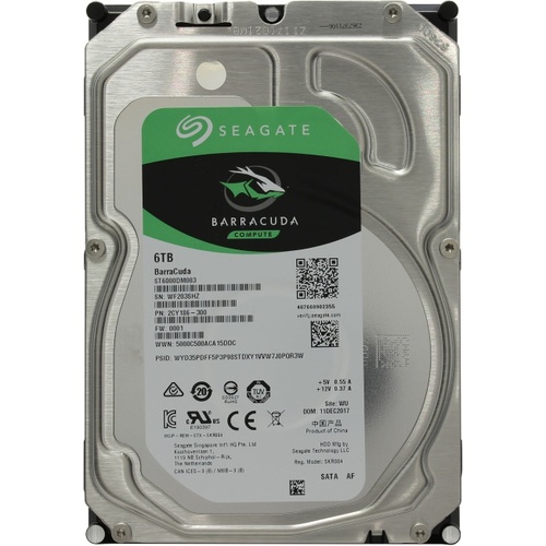 3.5" HDD 6.0TB Seagate ST6000DM003 BarraCuda™ Compute, 5400rpm, 256MB, SATAIII photo 1
