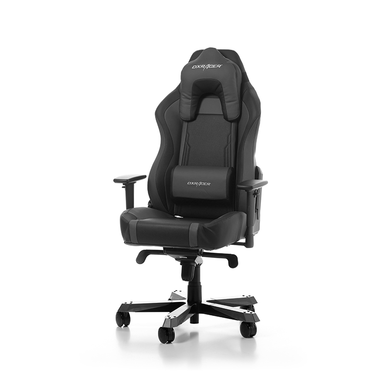 Gaming/Office Chair DXRacer Work GC-W06-NG-Y2, Black/Grey, Premium PU leather, max weight up to 150kg / height 165-185cm, Recline 90°-135°, 3D Armrests, Head and Lumber cushions, Aluminum X2 wheelbase, 3" PU Caster, W-28.25kg photo 1