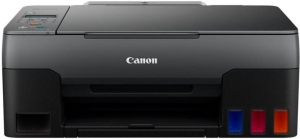 MFD CISS Canon Pixma G3420, Color Printer/Scanner/Copier/Wi-Fi, A4, Print 4800x1200dpi_2pl, Scan 600x1200dpi, ESAT 9.1/5.0 ipm,64-275г/м2, LCD 6.2cm,USB 2.0, 4 ink tanks: GI-41 B/M/Y/C Black: 6,000 pages (Economy mode 7,600 pages) Colour: 7,700 p. thumbnav 1