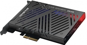 AverMedia PCI-E Card Live Gamer DUO - GC570D: Video Input/Output: 2xHDMI, Audio Input/Output: HDMI / 3.5mmJack, Max Pass-Through Res:2160p60 HDR, Max Record Res:1080p60 HDR, Record Format:MPEG 4 (H.264+AAC), Interface: PCI-Express x4 Gen2
