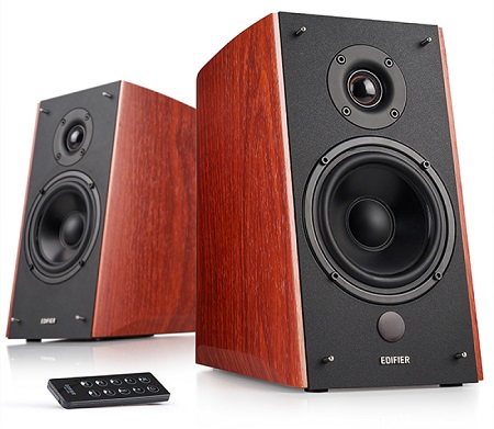 Edifier R2000DB Brown, 2.0/ 120W (2x36W+2x24W) RMS, Audio In: Bluetooth, RCA x2, PC, AUX, optical, coaxial, remote control, all wooden, (5”+1”) photo 2
