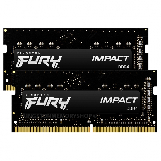 Оперативная память Kingston FURY® Impact DDR4-2666 SODIMM 16ГБ (Kit of 2*8GB) photo 1