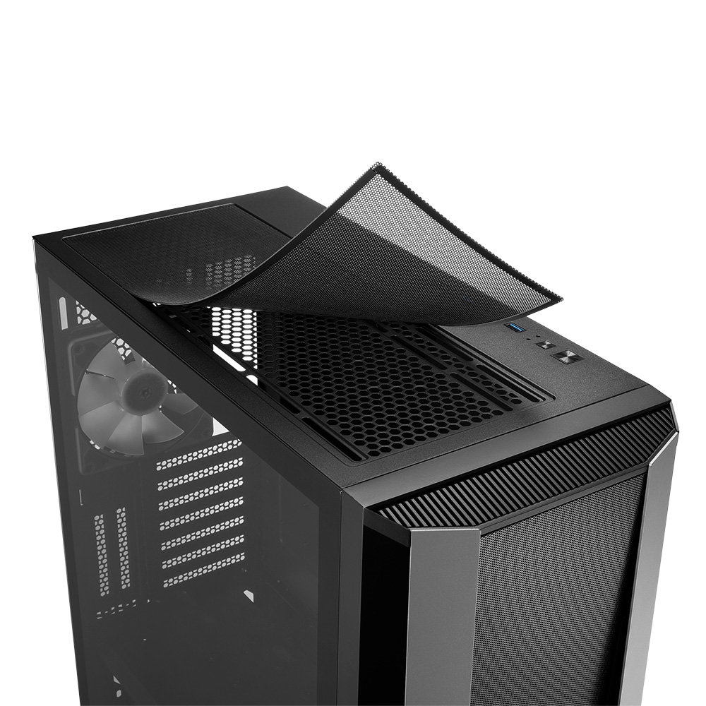 Carcasa Sharkoon TG7M RGB / no PSU / Side panel / 4x120mm A-RGB LED / ATX / Black photo 9
