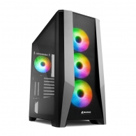 Carcasa Sharkoon TG7M RGB / no PSU / Side panel / 4x120mm A-RGB LED / ATX / Black thumbnav 1