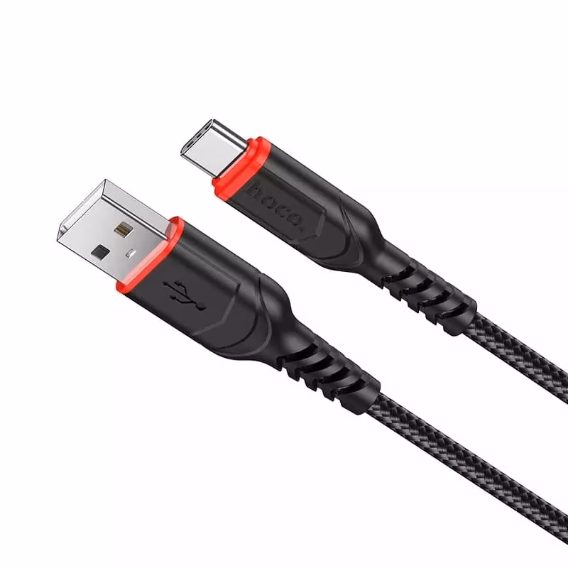 Кабель USB на Type-C HOCO “X59 Victory” / 1m / Woven nylon / up to 3A / Black 